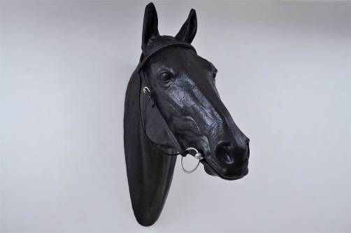 Sculpture horse head shop display for leather bridle, 1970`s English